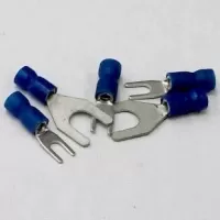 TVF2-3TG Twin Grip Blue Insulated Fork Terminals 1.5 - 2.5 mm²