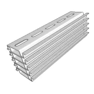 IP-DINRAIL7.5X35-130 Din Rail Slotted 130mm Bundle